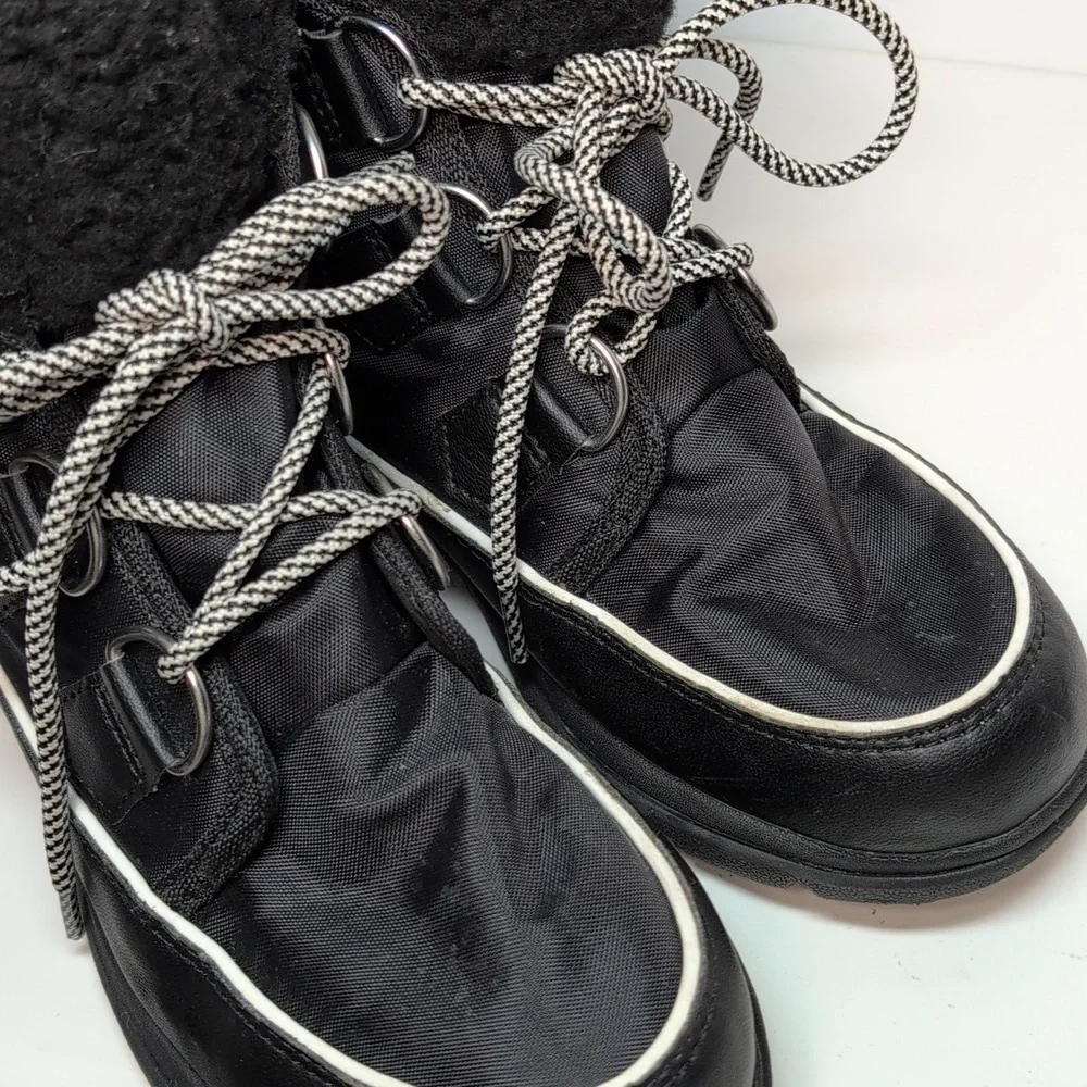 Sorel explorer carnival 100g black boots womans size 6 EU 37 - Picture 14 of 15